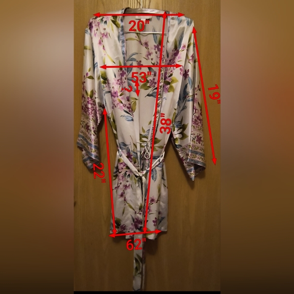 Oscar de la Renta pink label xl kimono style bathrobe - Picture 9 of 10